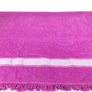 HERMES Bath towel Interior Throw Blanket Yachting Beach Towel Logo cotton purple